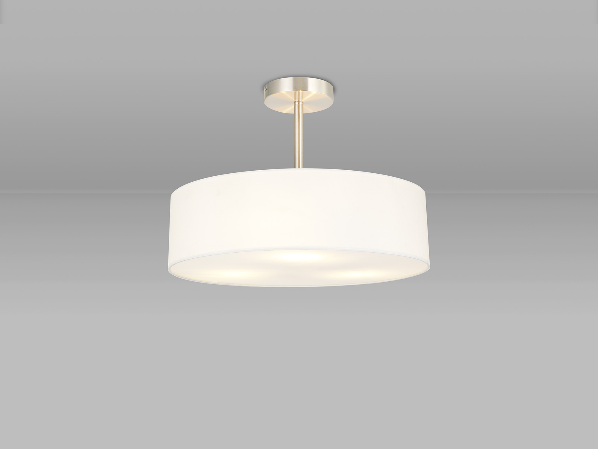 Baymont SN WH Ceiling Lights Deco Semi Flush Fittings